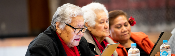 Women using tablets